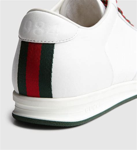 gucci mens tennis shoes white green red|old school vintage Gucci sneakers.